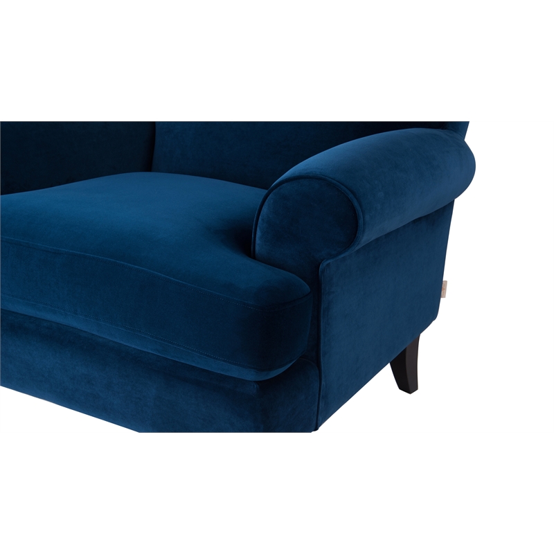 3 Piece Sofa Set with Sofa and Set of Two Chair in Navy Blue