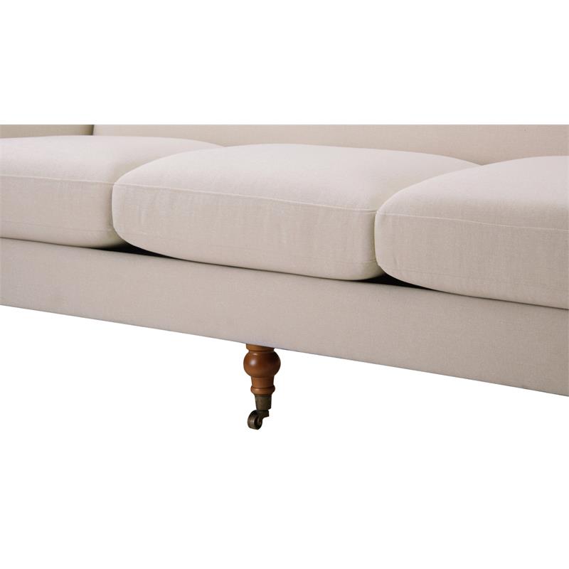 3 Piece Sofa Set of Recessed Arm Sofa and Set of Two Accent Arm Chair