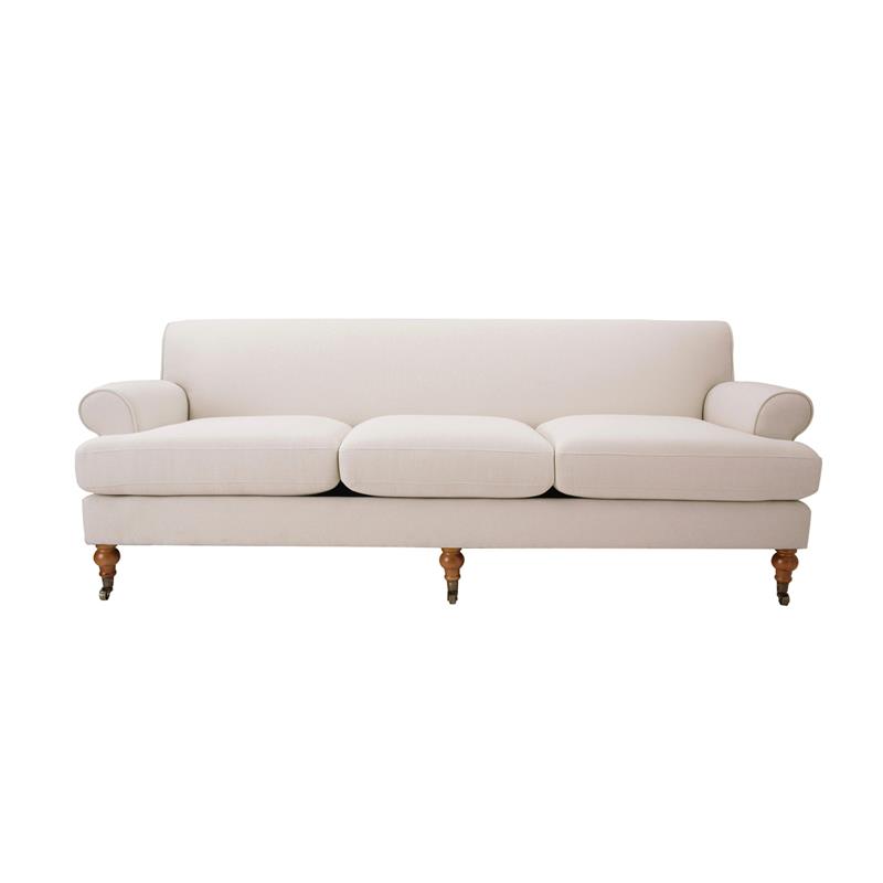 3 Piece Sofa Set of Recessed Arm Sofa and Set of Two Accent Arm Chair