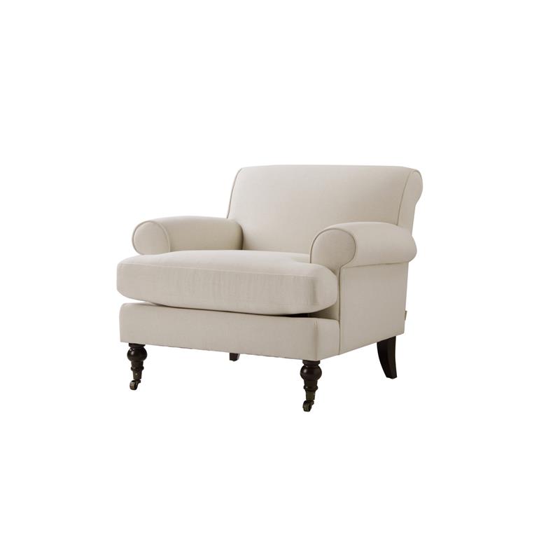 2 Piece Chair Set of Accent Arm Chair Metal Casters