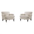 2 Piece Chair Set of Accent Arm Chair Metal Casters