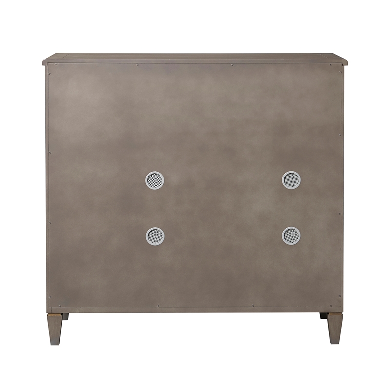 Jennifer Taylor Home Dauphin Handpainted Entryway Storage Cabinet Grey Cashmere