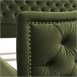 Marcella Upholstered Shelter Headboard Bed King Olive Green