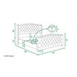 Marcella Upholstered Shelter Headboard Bed King Olive Green