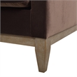 2 Piece Knox Modern Farmhouse Deep Velvet Sofa Set in Deep Brown