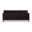 2 Piece Knox Modern Farmhouse Deep Velvet Sofa Set in Deep Brown