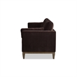 2 Piece Knox Modern Farmhouse Deep Velvet Sofa Set in Deep Brown