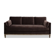 2 Piece Knox Modern Farmhouse Deep Velvet Sofa Set in Deep Brown
