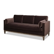 2 Piece Knox Modern Farmhouse Deep Velvet Sofa Set in Deep Brown