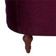 3 Piece La Rosa Chesterfield Tufted Velvet Sofa Set in Burgundy Red