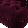 3 Piece La Rosa Chesterfield Tufted Velvet Sofa Set in Burgundy Red