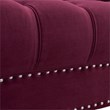 3 Piece La Rosa Chesterfield Tufted Velvet Sofa Set in Burgundy Red