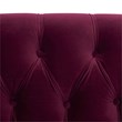 3 Piece La Rosa Chesterfield Tufted Velvet Sofa Set in Burgundy Red