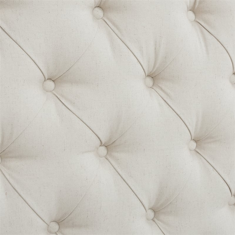 Manhattan Shelter King Platform Bed Frame Light Beige