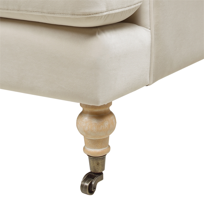 Jennifer Taylor Home Alana Lawson Two-Cushion Tightback Sofa French Beige