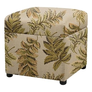 Jacob 18&quot Storage Cube Ottoman Tan Floral