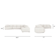 Laguna 166 Left Arm Facing Modular Feather Cushion 4 Piece Chaise Sectional Sofa