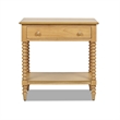 Easton 28 Modern Farmhouse Turned 1-Drawer Side Table with Shelf Natural Brown