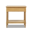 Easton 28 Modern Farmhouse Turned 1-Drawer Side Table with Shelf Natural Brown