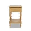 Easton 28 Modern Farmhouse Turned 1-Drawer Side Table with Shelf Natural Brown