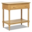 Easton 28 Modern Farmhouse Turned 1-Drawer Side Table with Shelf Natural Brown