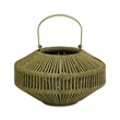 JTH Indoor/Outdoor Patio Lantern Set USB Rechargeable LED Light Heathered Green