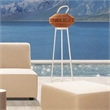 JTH Patio Floor Light Lantern Set USB Rechargeable LED Light Heathered Orange