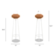 JTH Patio Floor Light Lantern Set USB Rechargeable LED Light Heathered Orange