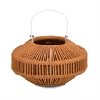 JTH Patio Floor Light Lantern Set USB Rechargeable LED Light Heathered Orange