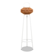 JTH Patio Floor Light Lantern Set USB Rechargeable LED Light Heathered Orange