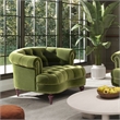 La Rosa Victorian Tufted Upholstered Accent Chair Olive Green