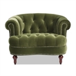 La Rosa Victorian Tufted Upholstered Accent Chair Olive Green