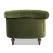 La Rosa Victorian Tufted Upholstered Accent Chair Olive Green