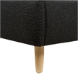 Roman Curved Headboard Upholstered Platform Bed King Ebony Black Boucle