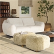 Enchante 24 inch Mongolian Sheepskin Rectangular Accent Ottoman