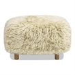 Enchante 24 inch Mongolian Sheepskin Rectangular Accent Ottoman