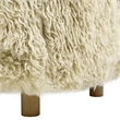 Enchante 24 inch Mongolian Sheepskin Rectangular Accent Ottoman