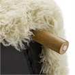 Enchante 24 inch Mongolian Sheepskin Rectangular Accent Ottoman