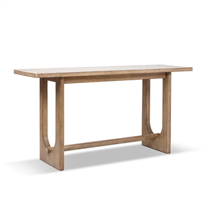 Turnkey 72&quot Modern Trestle Console Table Natural Brown Reclaimed Pine Wood