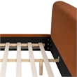 Alpine Puffy Modern Platform Bed King Burnt Orange Performance Velvet