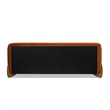 Alpine Puffy Modern Platform Bed King Burnt Orange Performance Velvet