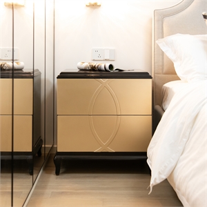 Verona 23&quot Wide Contemporary Glam Storage Side Table Espresso Black