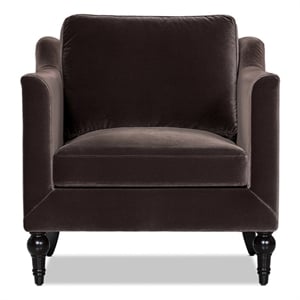 Josephine 33&quot Upholstered Accent Chair Deep Brown Performance Velvet