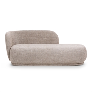 Aire 75&quot RAF Modern Rounded Chaise Lounge Stone Taupe Brown Chenille