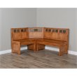 Cooper Farmhouse Wood Breakfast Nook Set in Rustic Oak