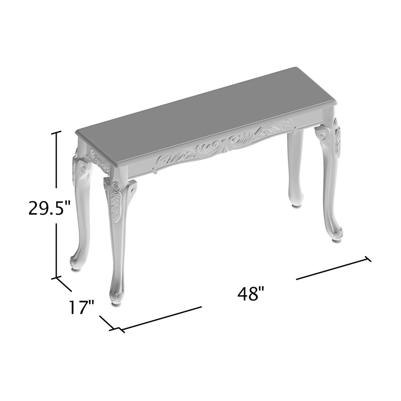 Cooper Alice Traditional Solid Wood Console Table in Dark Cherry