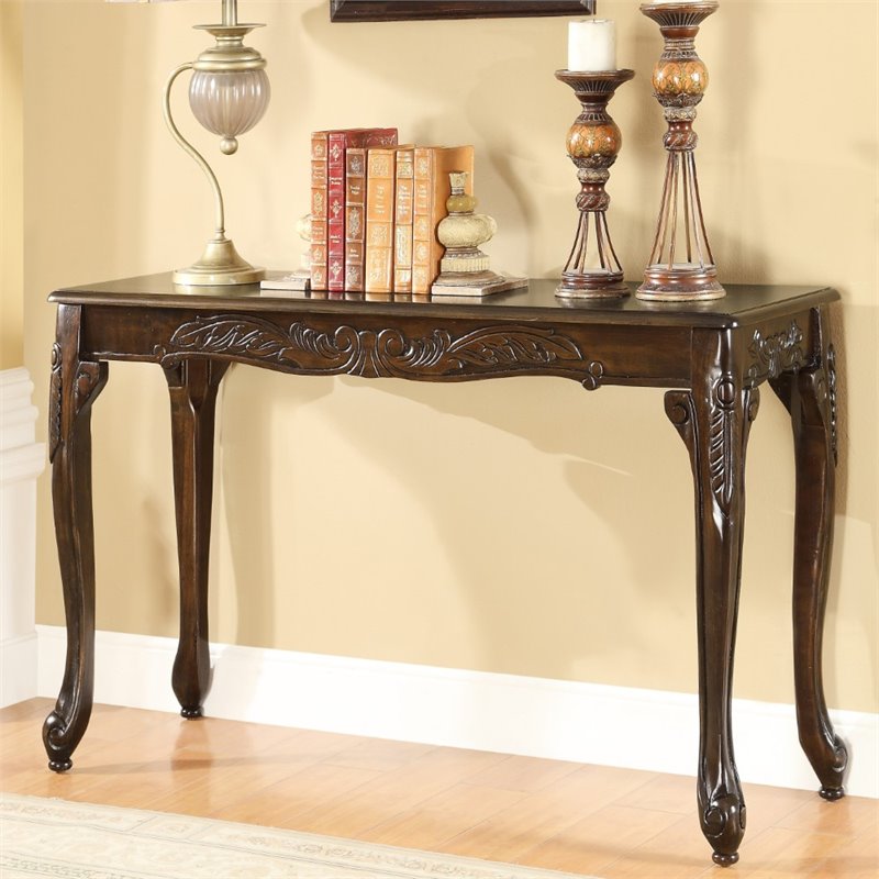 Cooper Alice Traditional Solid Wood Console Table in Dark Cherry