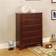Cooper 5-Drawer Transitional Solid Wood/Wood Veneer/MDF Chest in Cherry
