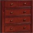 Cooper 5-Drawer Transitional Solid Wood/Wood Veneer/MDF Chest in Cherry