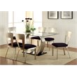 Cooper Genaveve Metal 7-Piece Dining Table Set in Silver